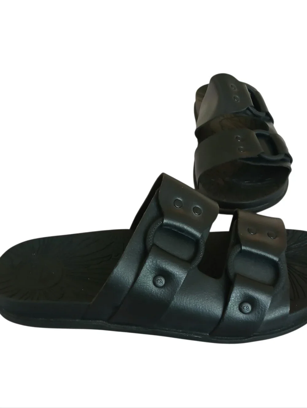 REEF Cushion Vera Cruz Chunky Sandals Women's 7 Black Buckles Neutral Beach